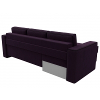 Угловой диван Принстон (велюр фиолетовый чёрный) - Изображение 5